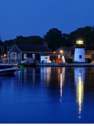 Mystic Lighthouse at Night