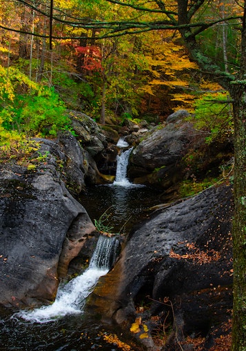 Brook with falls in Connecticut